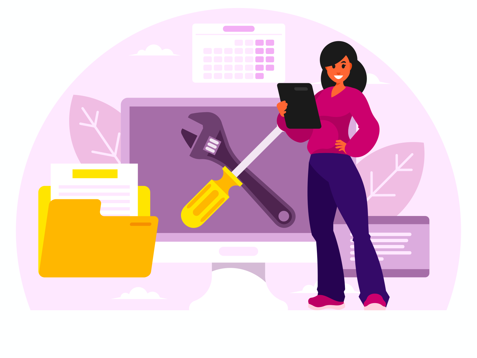 Woman from technical support